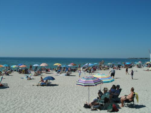 Soaking in the sun at Old Silver Beach