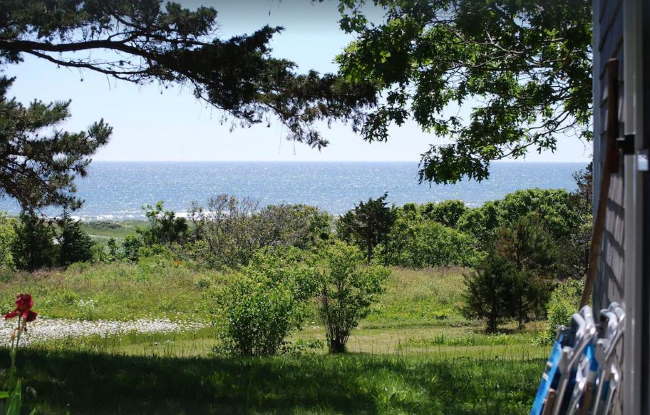 View of Atlantic Ocean from the yard
