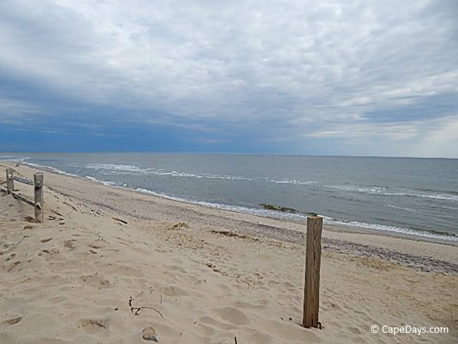 Early morning at Corn Hill Beach, with a beautiful cloud formation over the water