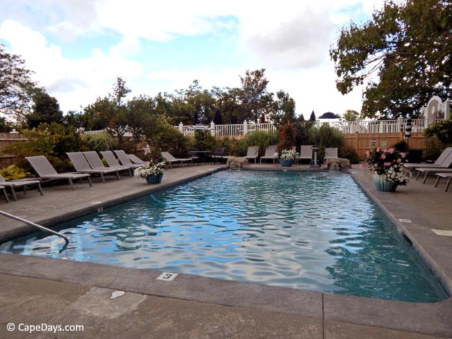 Pool, deck and lounge chairs Pool, deck and lounge chairs