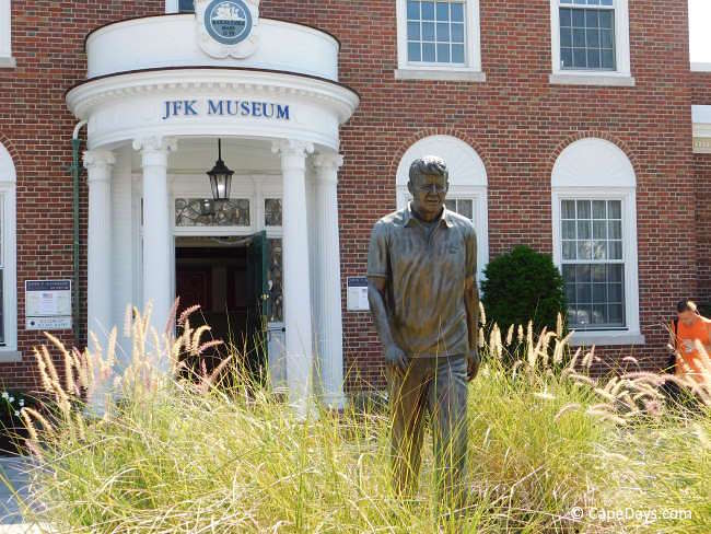 Statue of John F. Kennedy outside the JFK Hyannis Museum on Cape Cod
