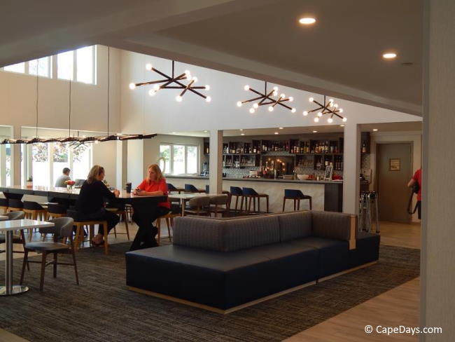 Restaurant and bar area at Aiden Cape Cod Restaurant and bar area at Aiden Cape Cod