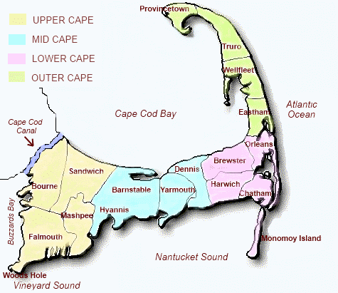cape cod map regions
