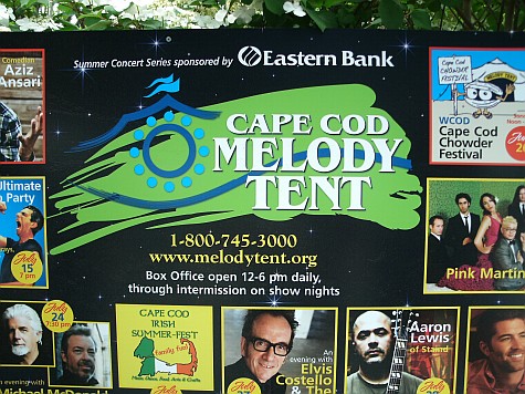 Coming attractions billboard at Cape Cod Melody Tent Coming attractions billboard at Cape Cod Melody Tent