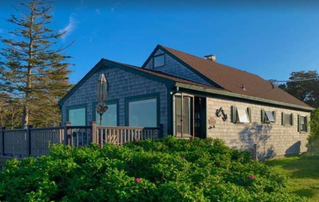 View of house and deck from the yard