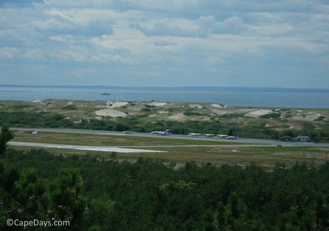 Overlooking the runway