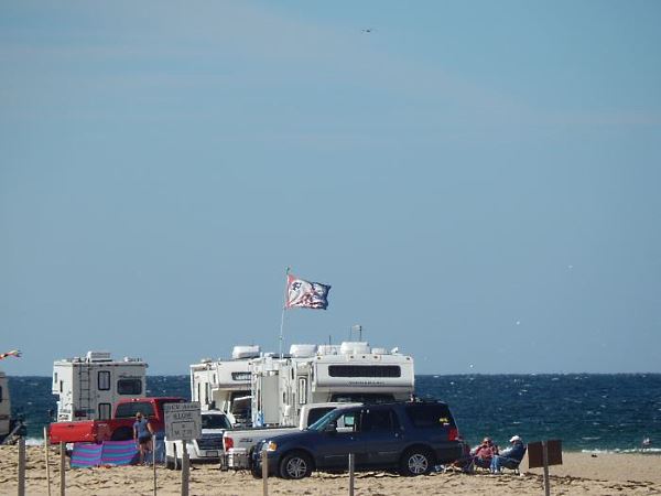Campers on the beach at Race Point