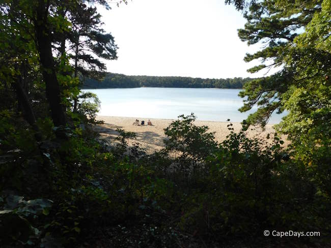 Peeks of Flax Pond through the trees Peeks of Flax Pond through the trees