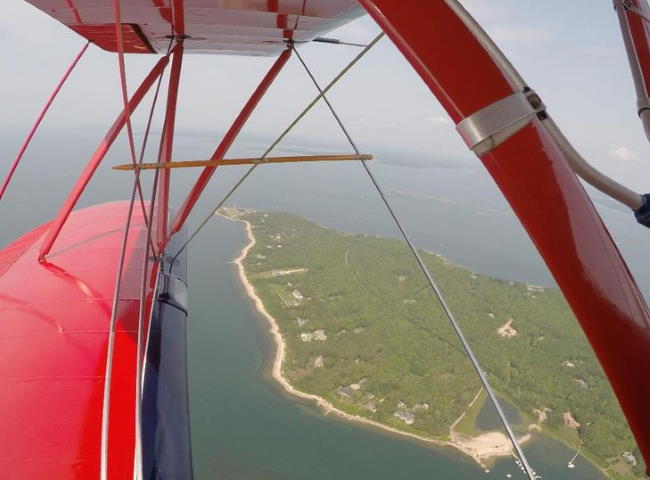 View from big, red bi-plane over Cape Cod View from big, red bi-plane over Cape Cod