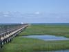 Boardwalk in Yarmouthport on Cape Cod Bay