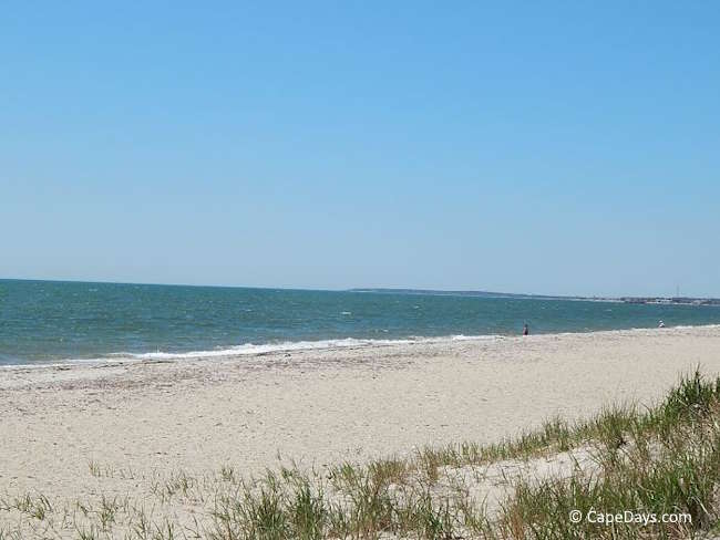 West Dennis Beach on Nantucket Sound at low tide