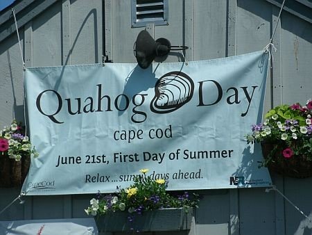 quohog day celebration sign